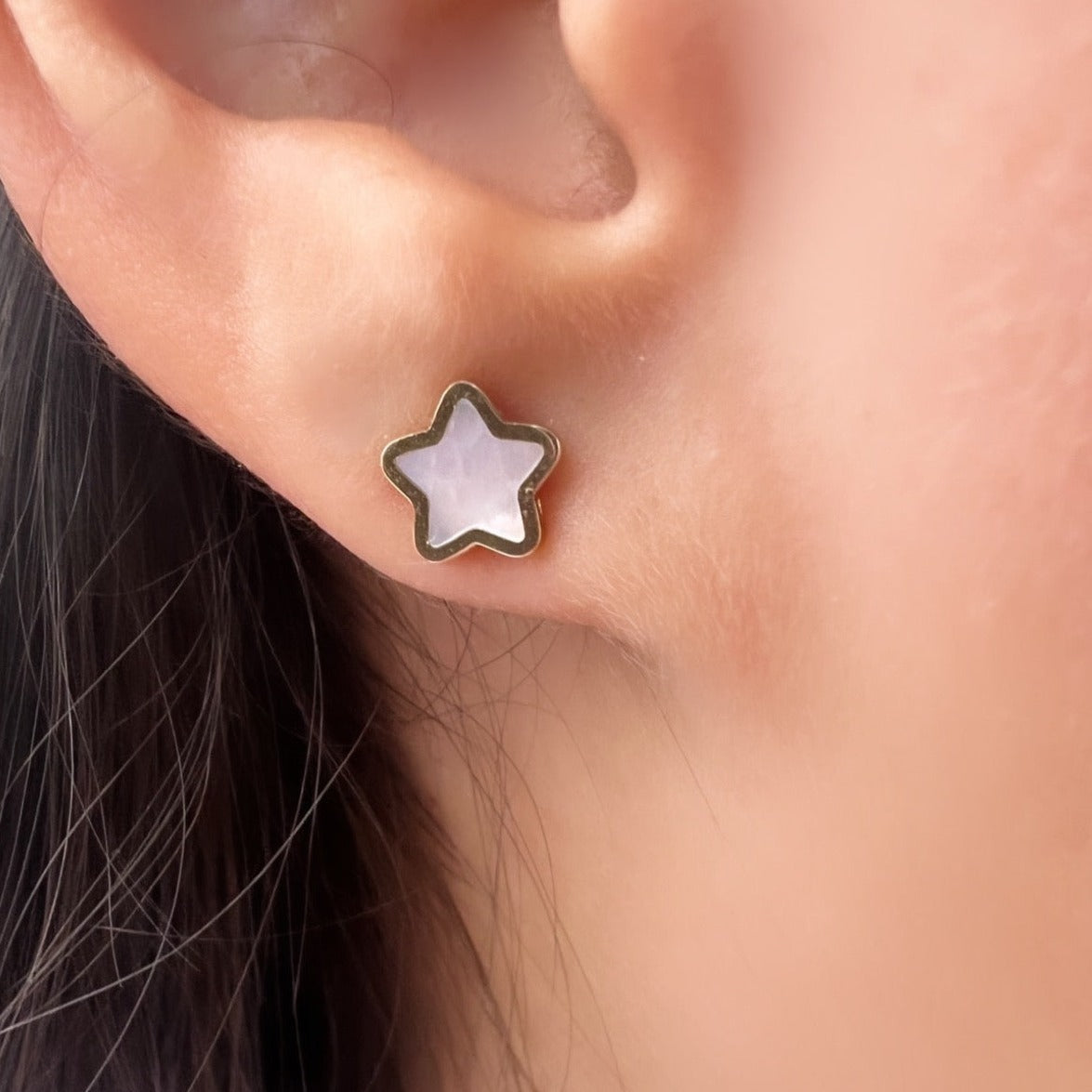 AIMEE Gold Stone Stud Earrings