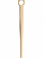 The SKINNY Point Plaque by Métier by Tomfoolery is a 9ct yellow gold needle with an eye loop at the top.