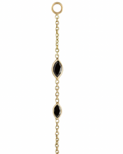 gold bkack diaomnd add on chain for hoops or studs @dylanjamesjewelry.com