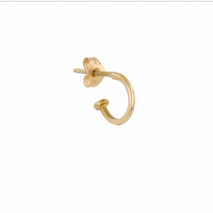 9ct gold made in the UK gold post hoop earring