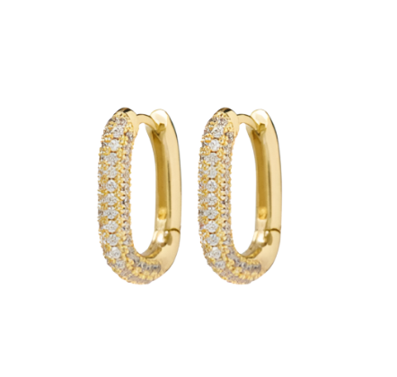 gold diamond oval hoops luv aj  @dylanjamesjewelry.com