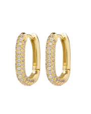 gold diamond oval hoops luv aj  @dylanjamesjewelry.com
