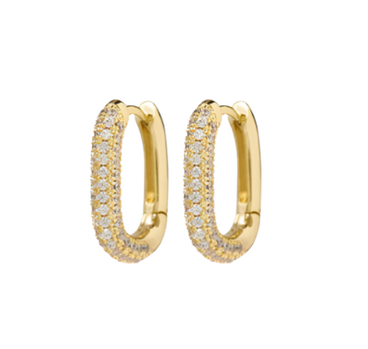 gold diamond oval hoops luv aj  @dylanjamesjewelry.com