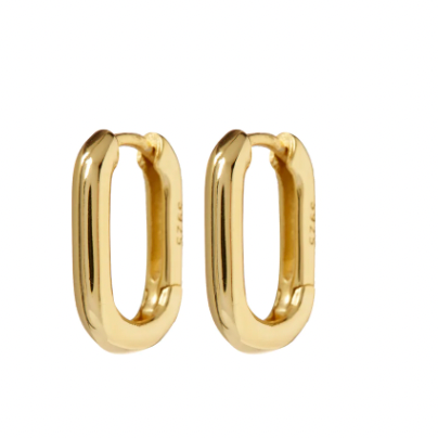 gold oval hoop earrings  @dylanjamesjewelry.com