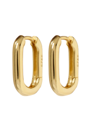 gold oval hoop earrings  @dylanjamesjewelry.com