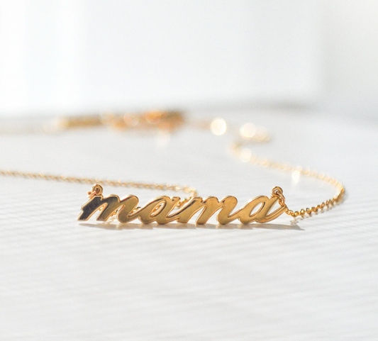 14kt plated mama silver necklace  @dylanjamesjewelry.com