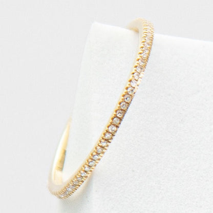 yellow gold diamond eternity ring