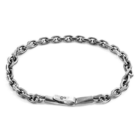 silver mens bracelet anchor and crew  @dylanjamesjewelry.com