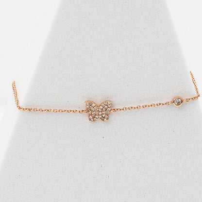 rose gold and diamond butterfly bracelet  @dylanajmesjewelry.com