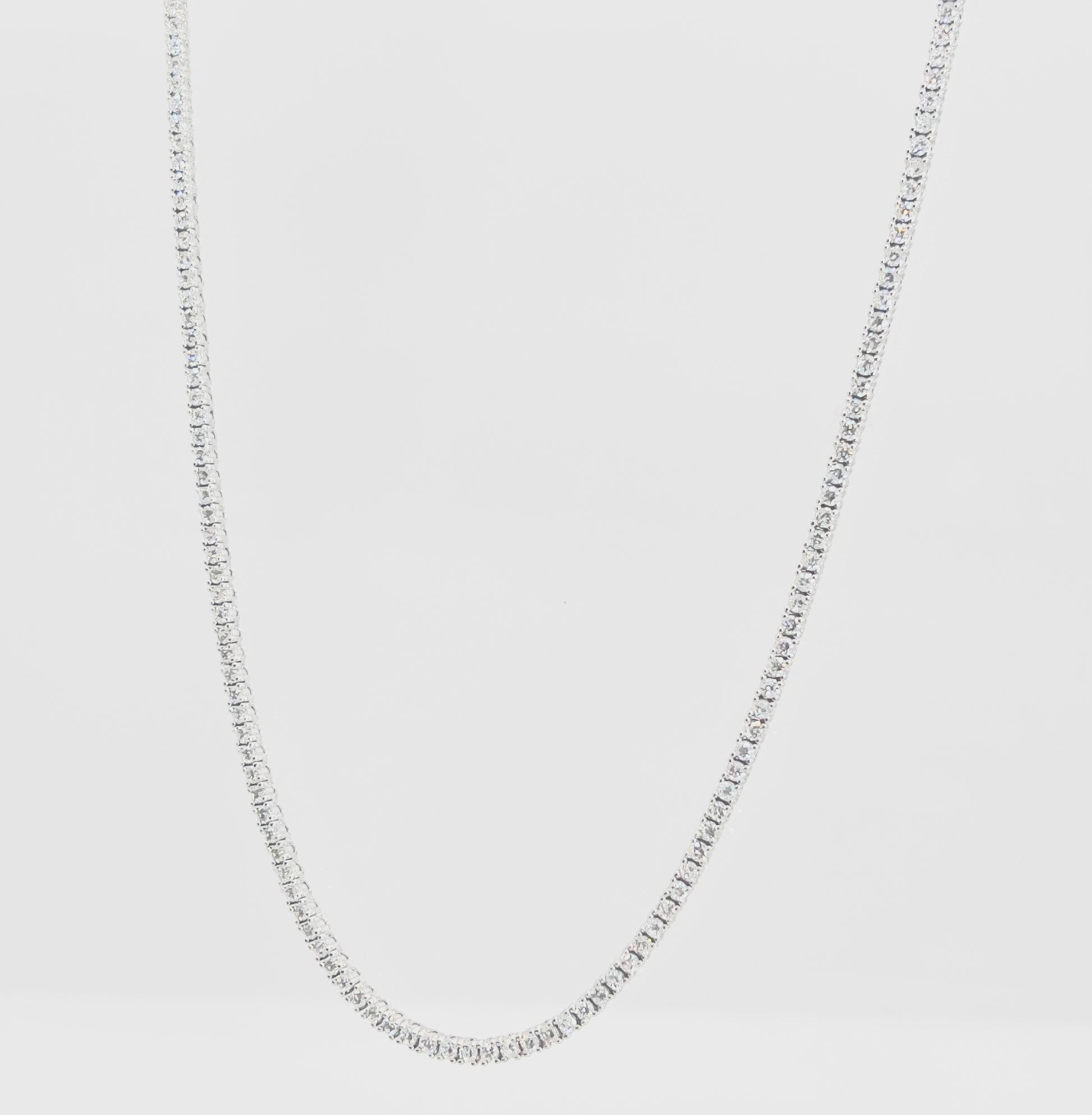 white gold diamond tennis necklace @dylanjamesjewelry.com