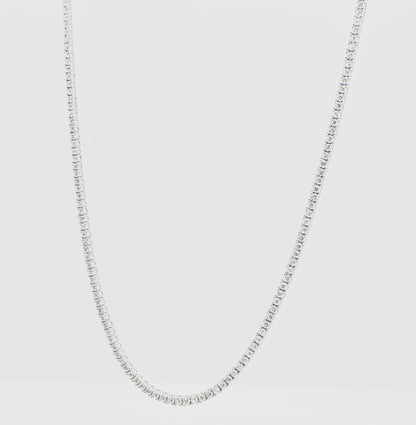 white gold diamond tennis necklace @dylanjamesjewelry.com