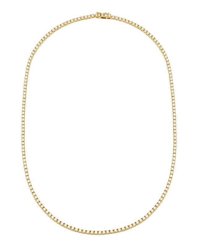 14kt yellow gold diamond tennis necklace  @dylanjamesjewelry.com