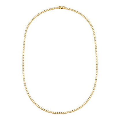 14kt yellow gold diamond tennis necklace  @dylanjamesjewelry.com