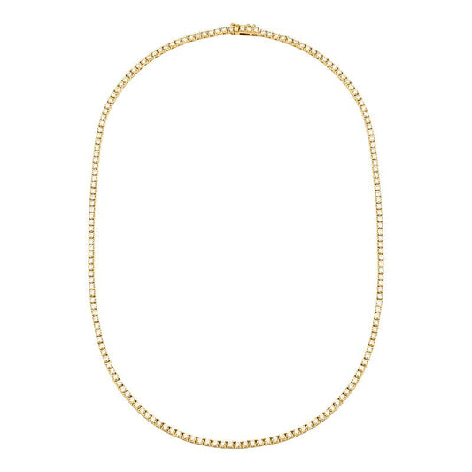 14kt yellow gold diamond tennis necklace  @dylanjamesjewelry.com
